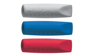 FC Radierer Cap Kunststoff Aufsteckradierer grau Inh.2 Faber-Castell