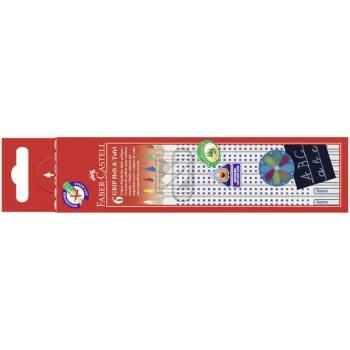FABER-CA. Kreide Grip 113210 6 Farben ass. Etui