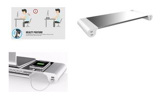 400095491 UNILUX MONITORSTAENDER STUDY 4USB-Ports