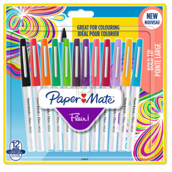 PAPERMATE Faserschreiber Flair 1.2mm 2138474 Bold, ass. 12 Stück