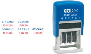 Colop Minidater S 160 L1 5 x 25 mm rot/blau Eingang