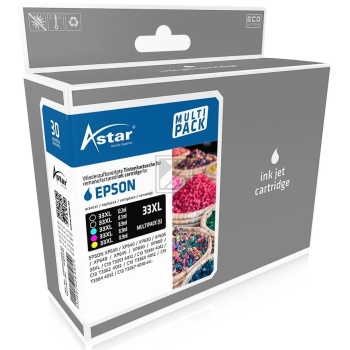 Astar Tintenpatrone gelb, magenta, photo schwarz, schwarz, cyan HC (AS45530) ersetzt T3357, T3362, T3363, T3364