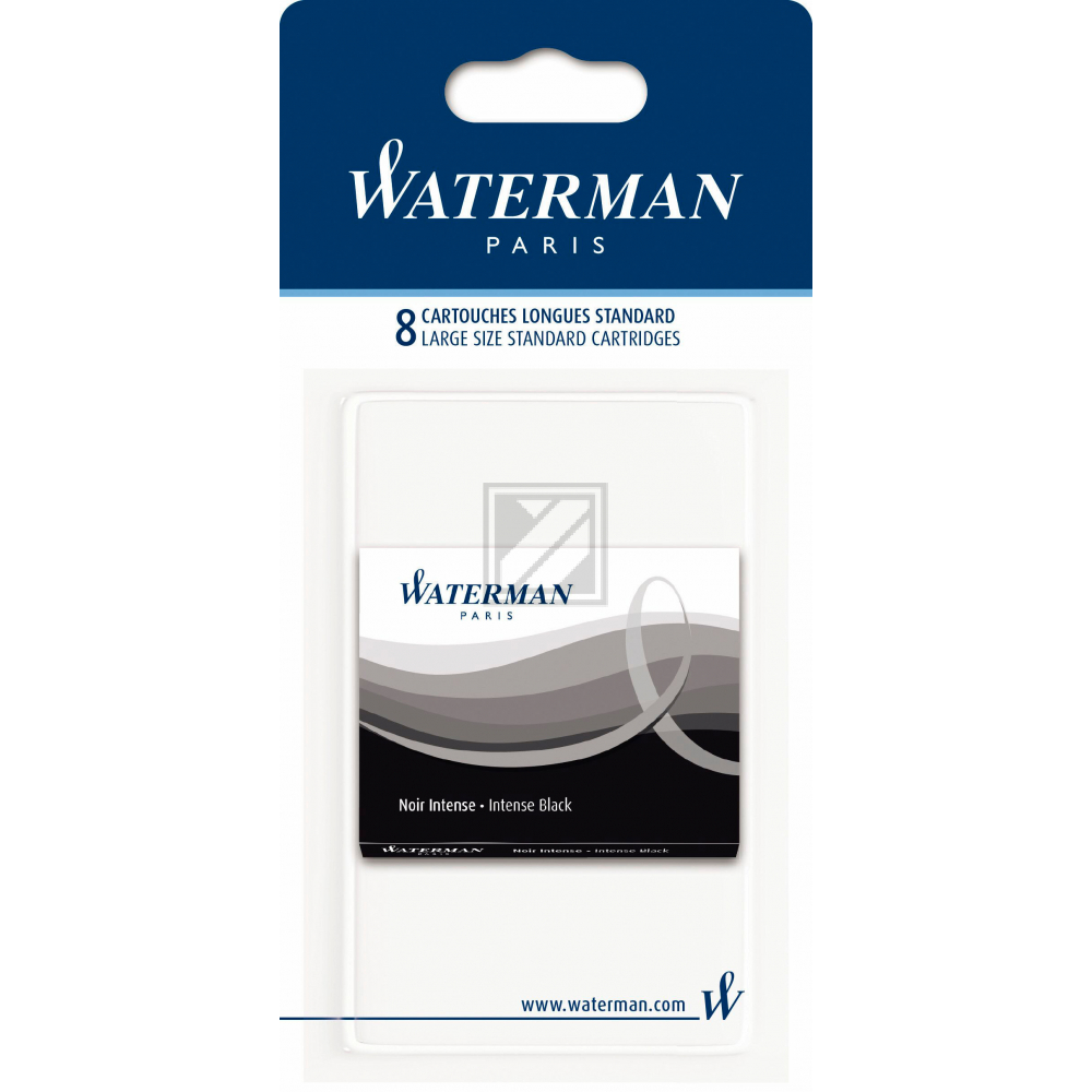 WATERMAN Tintenpatrone S0712991 schwarz, 8 Stück