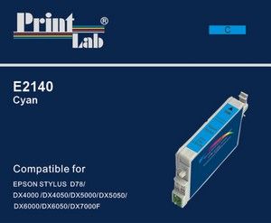 PrintLab Tintenpatrone cyan HC (E2140) ersetzt T0712
