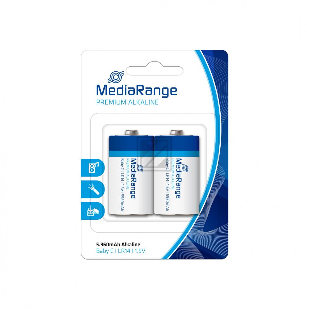 MEDIARANGE PREMIUM BATTERIEN (2) 1,5V MRBAT108 LR14 Alkaline BABY C