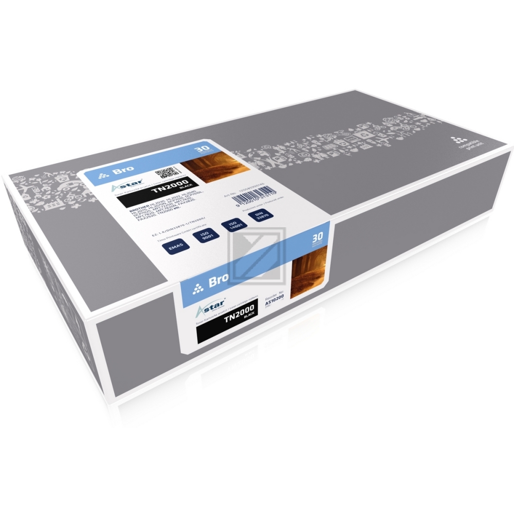 Astar Toner-Kit schwarz (AS10200) ersetzt TN-2000
