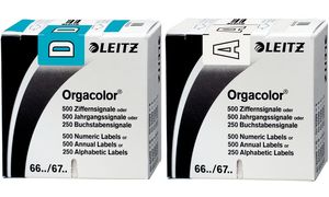 LEITZ Buchstabensignal Orgacolor "Q", auf Rolle, blau