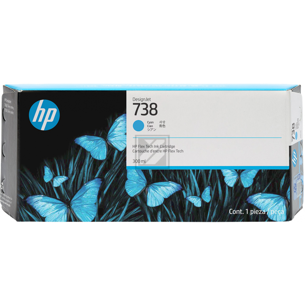 HP Tintenpatrone cyan HC (676M6A, 738)