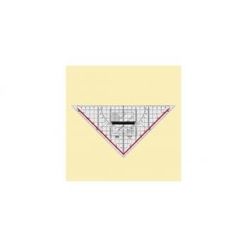 M+R Geodreieck Acryl 25cm 23250100 abnehmbarer Griff, rot