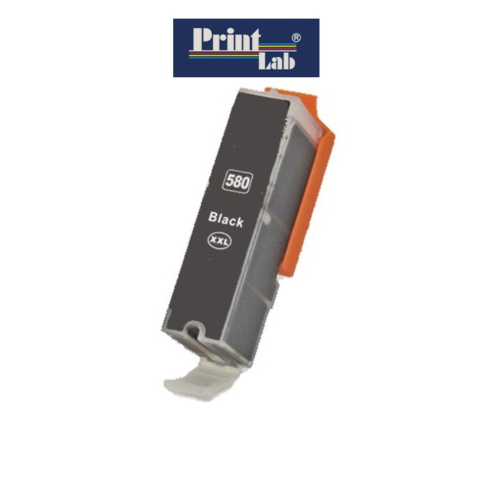 PrintLab Tintenpatrone pigment schwarz HC plus (C1200) ersetzt PGI-580PGBKXXL
