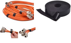 DIGITUS Klettband 20mm x 10m schwarz für strukturierte Verkabelung