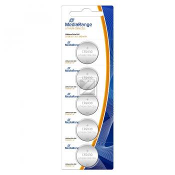 MEDIARANGE CR2430 BATTERIEN (5) 3V MRBAT137 Lithium Knopfzellen