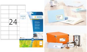 Herma Etiketten Recycling A4 10700 25,4x10 (20 Blatt)
