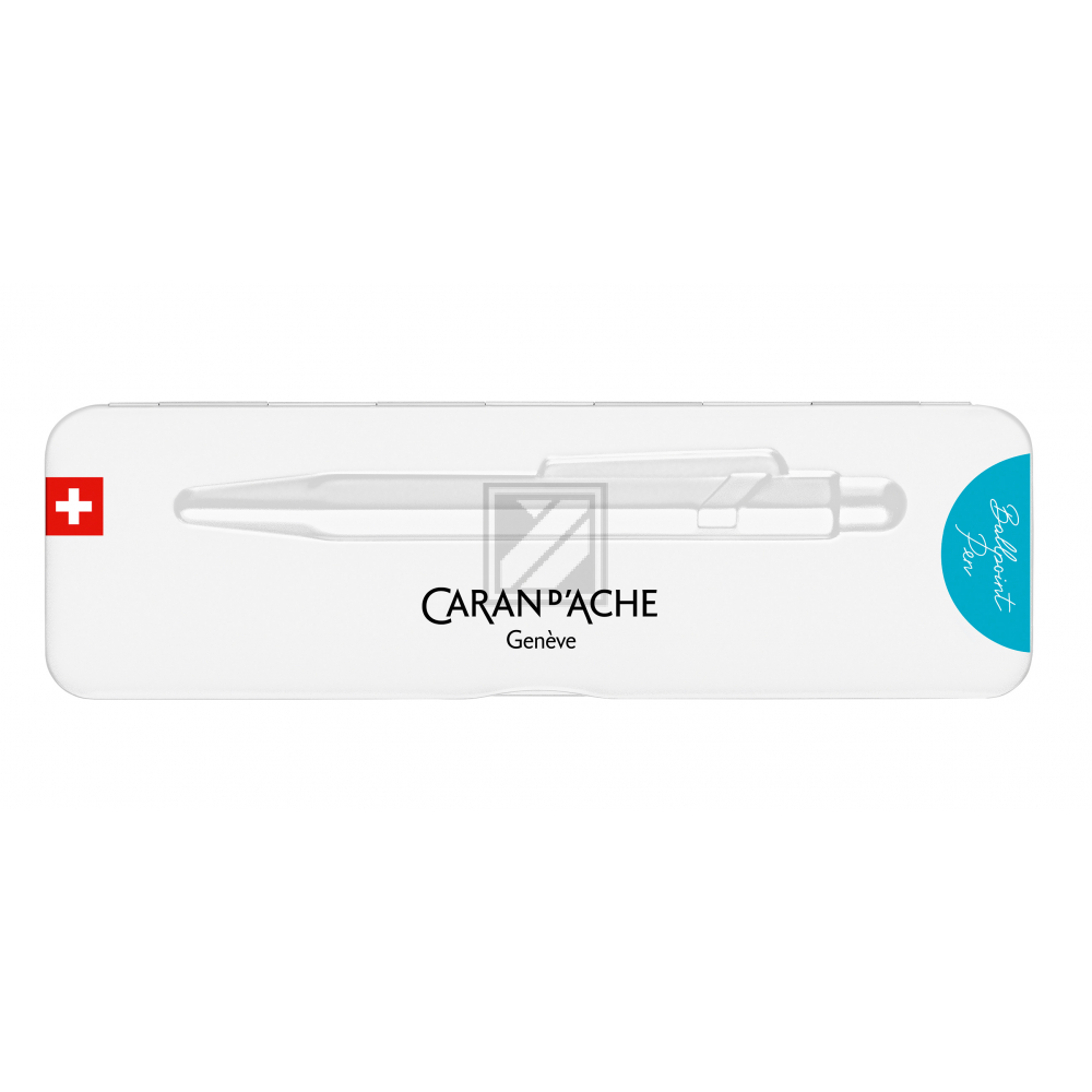 CARAN D'A Kugelschreiber 849 Colormat-X 849.681 türkisblau, Slimpack